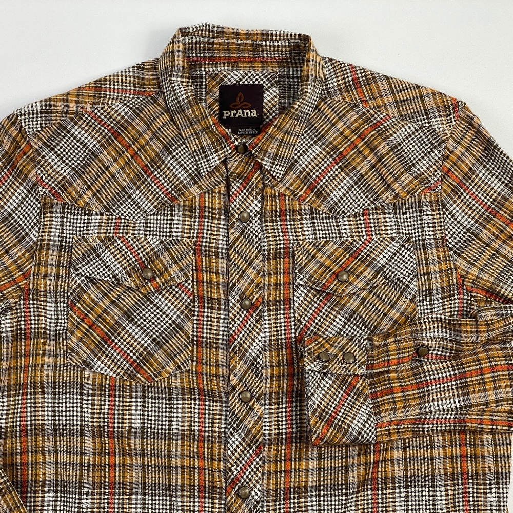 (Sold)prAna Breathe Long Sleeve Snap Button Up Shirt Mens